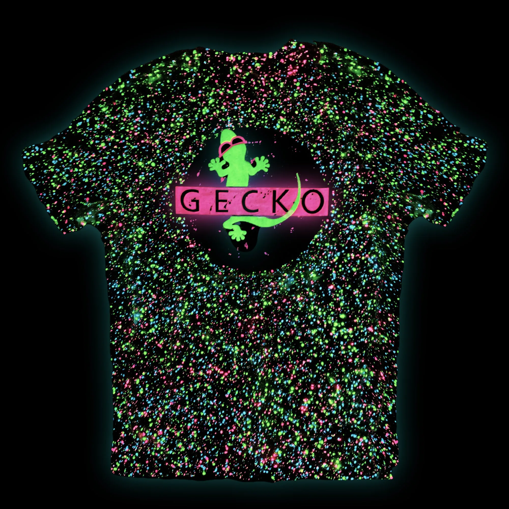 Limited Edition Glow In The Dark Vinyl Gecko Splatter