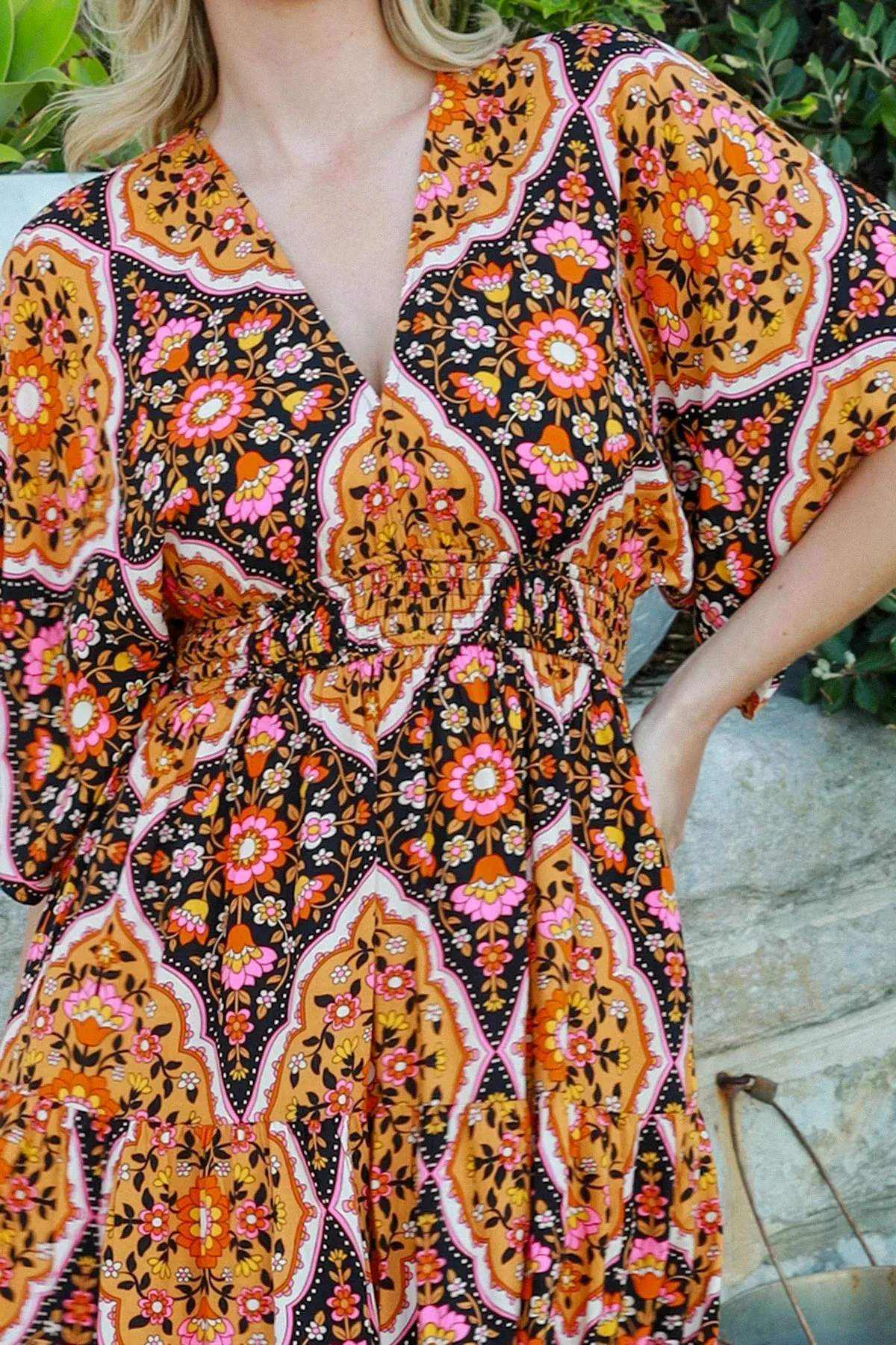 LOLITA V-NECK MINI DRESS