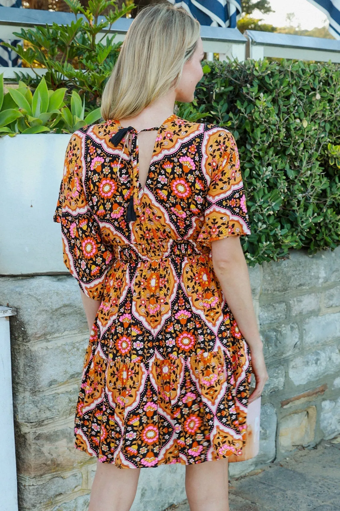 LOLITA V-NECK MINI DRESS