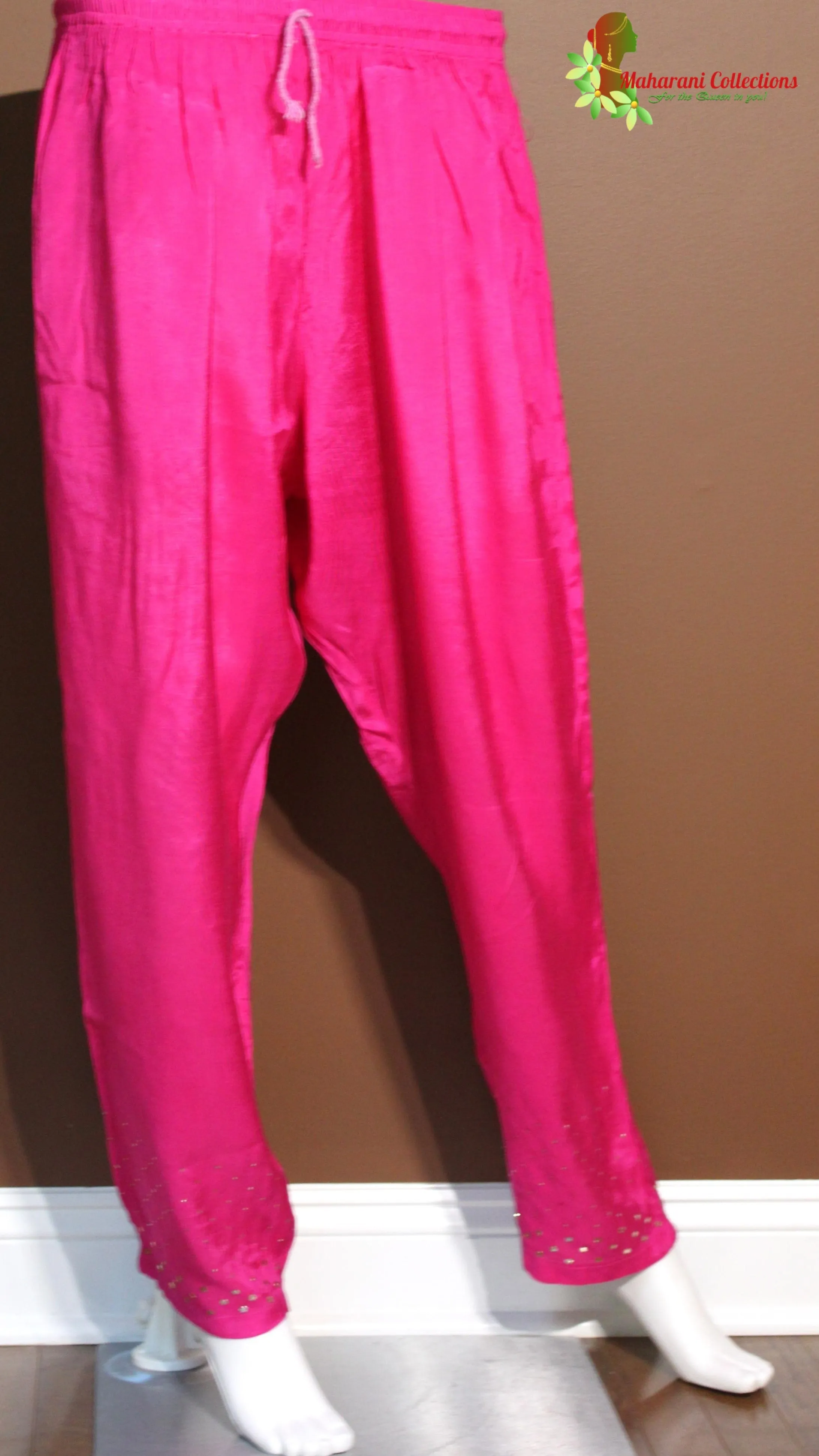 Maharani's Lucknowi Chikankari Palazzo Suit - Magenta (S) - Pure Georgette