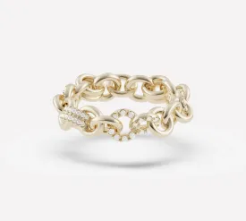 Medium Fused Serpens Ring w/Pave Diamonds