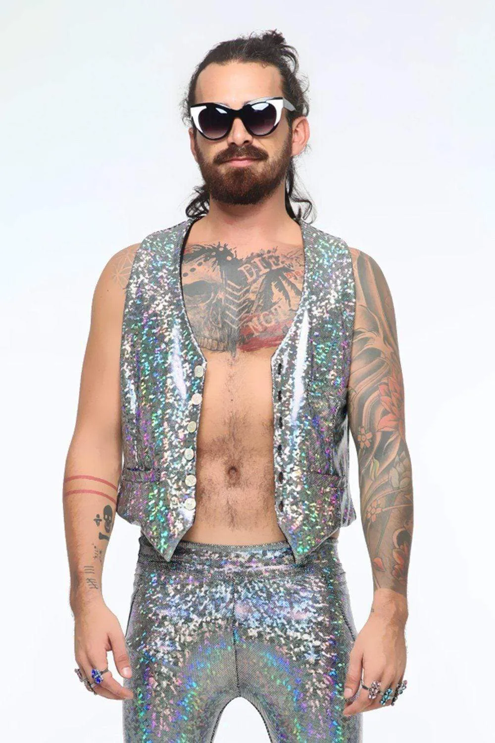 Mens Holographic Dancing Vest | 13 Colors