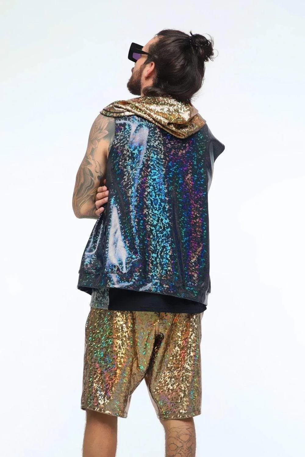 Mens Holographic Festival Shorts | 13 Colors