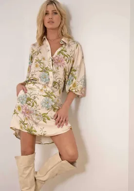Momento Cream Blouse & Mini Skirt Set