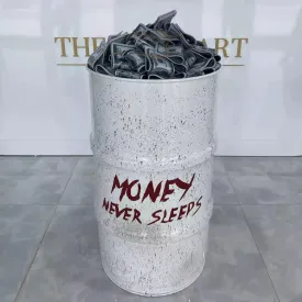 Money never sleeps money barrel