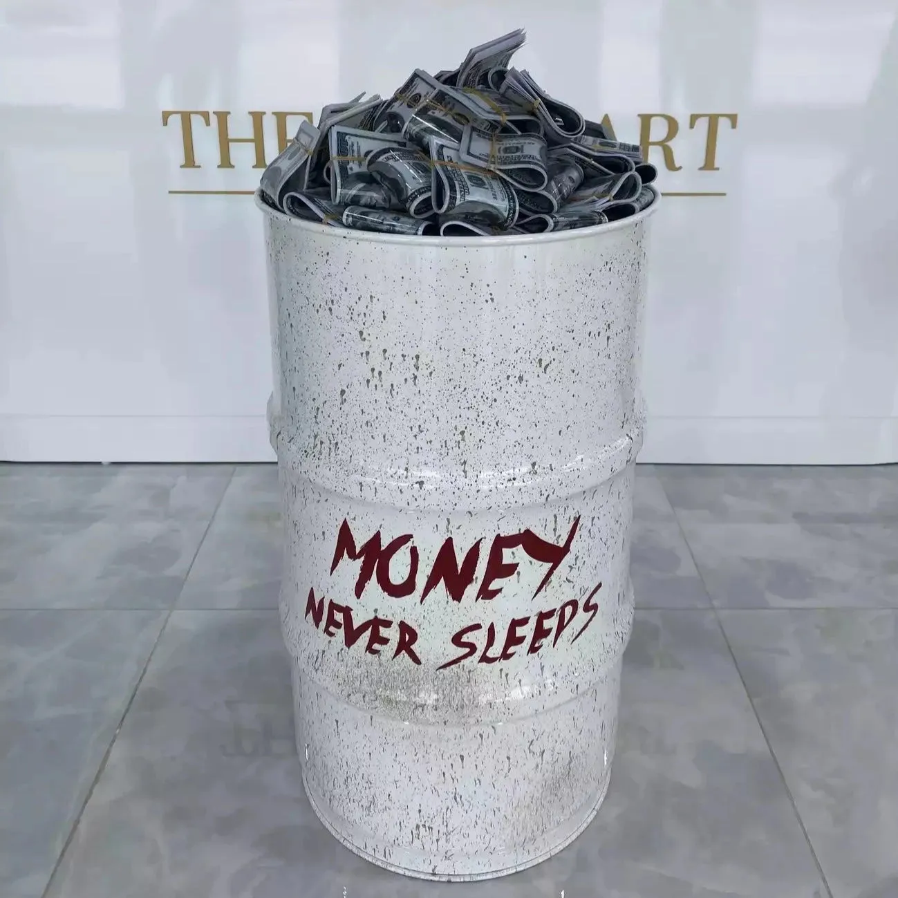 Money never sleeps money barrel