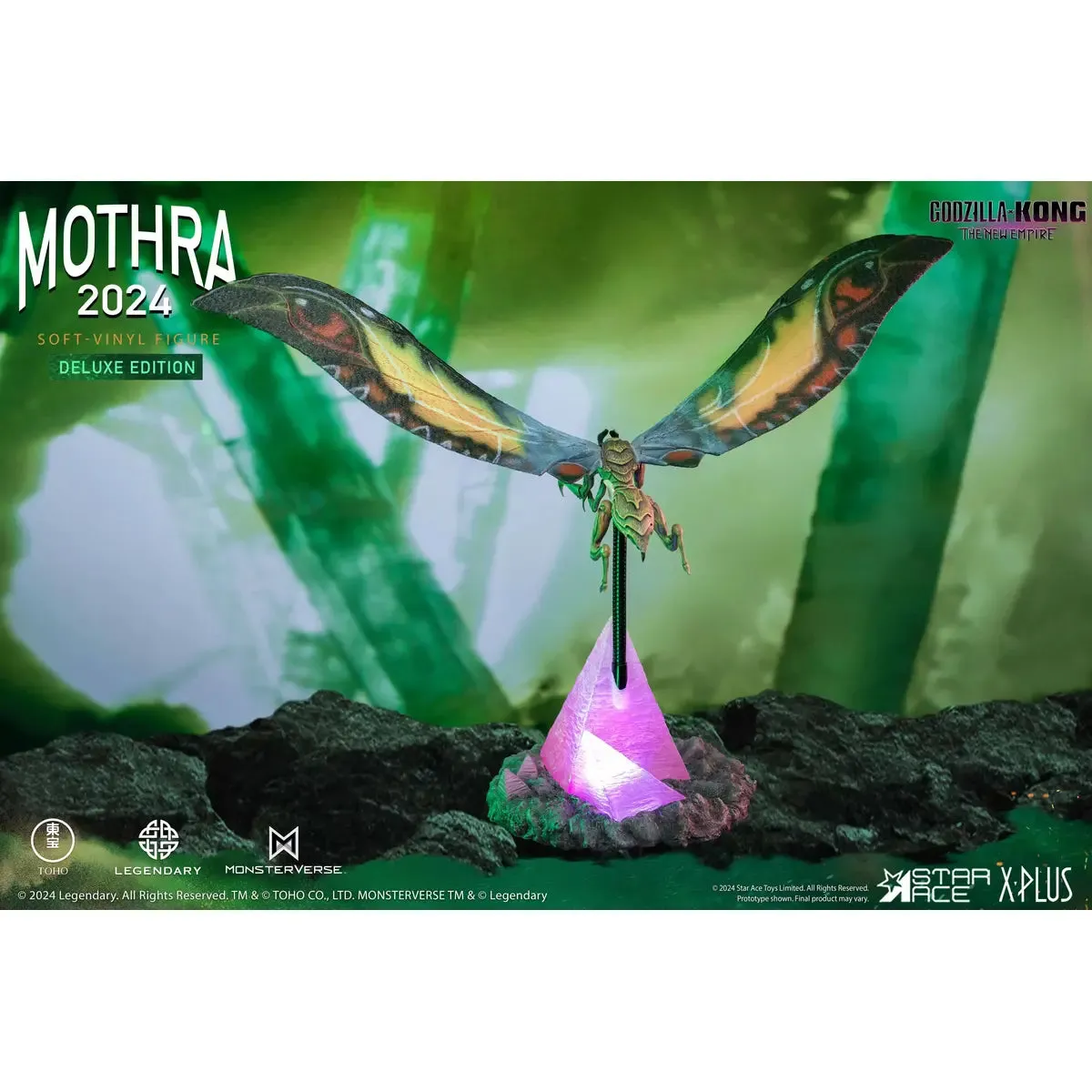 Mothra 2024 12" X 18" Vinyl Figure w/ Light Feature (Deluxe Version) - Star Ace