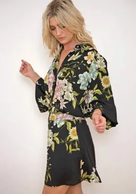 Night Garden Blouse & Mini Skirt Set