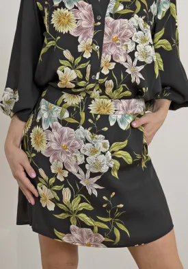 Night Garden Floral Mini Skirt