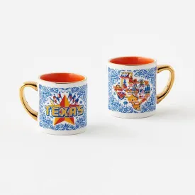 One Hundred 80 Degrees Texas Souvenir Mug, Gift Box, Porcelain