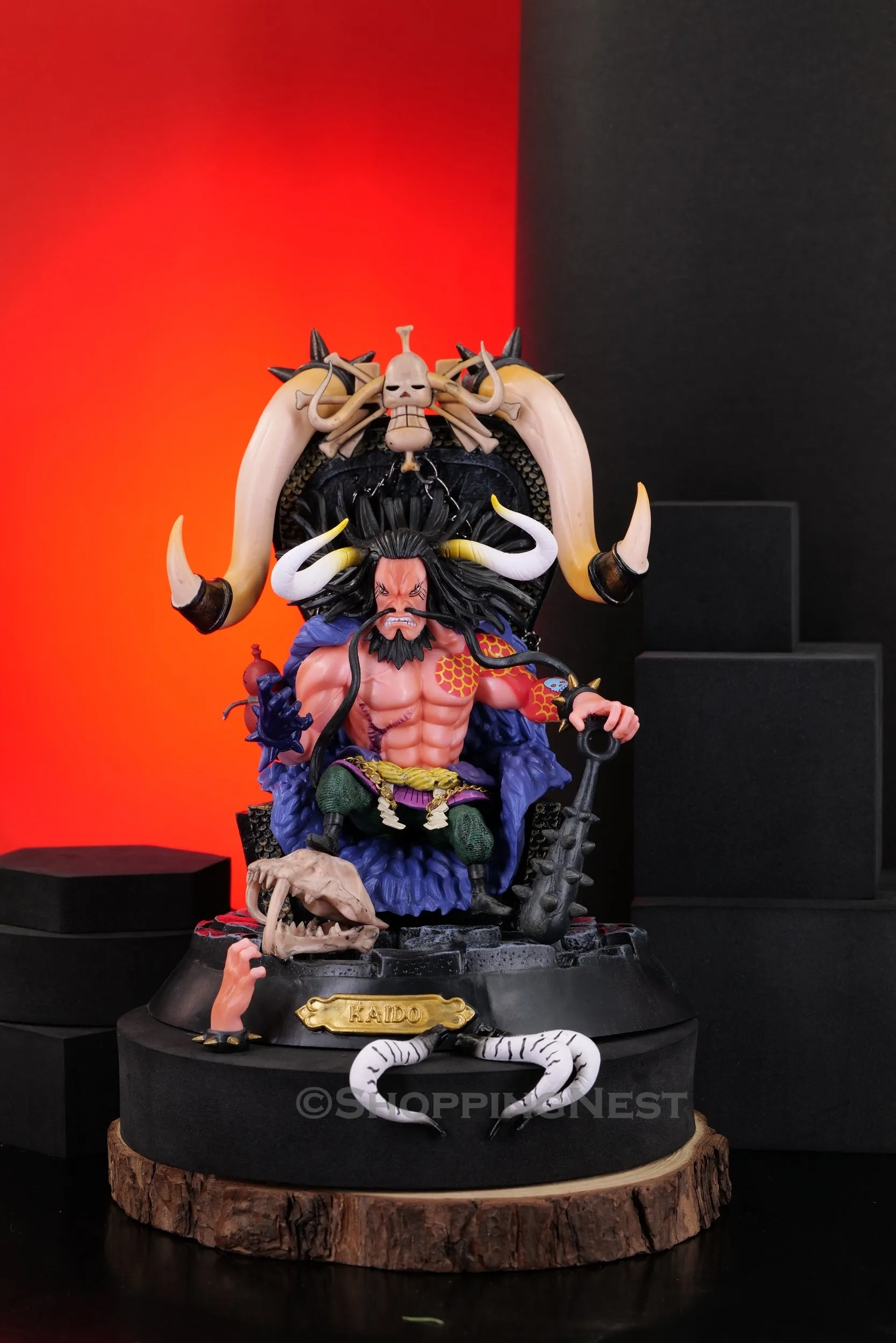 One Piece | Four Emperors Kaido On Throne Anime Action Figure | 23 Cm |