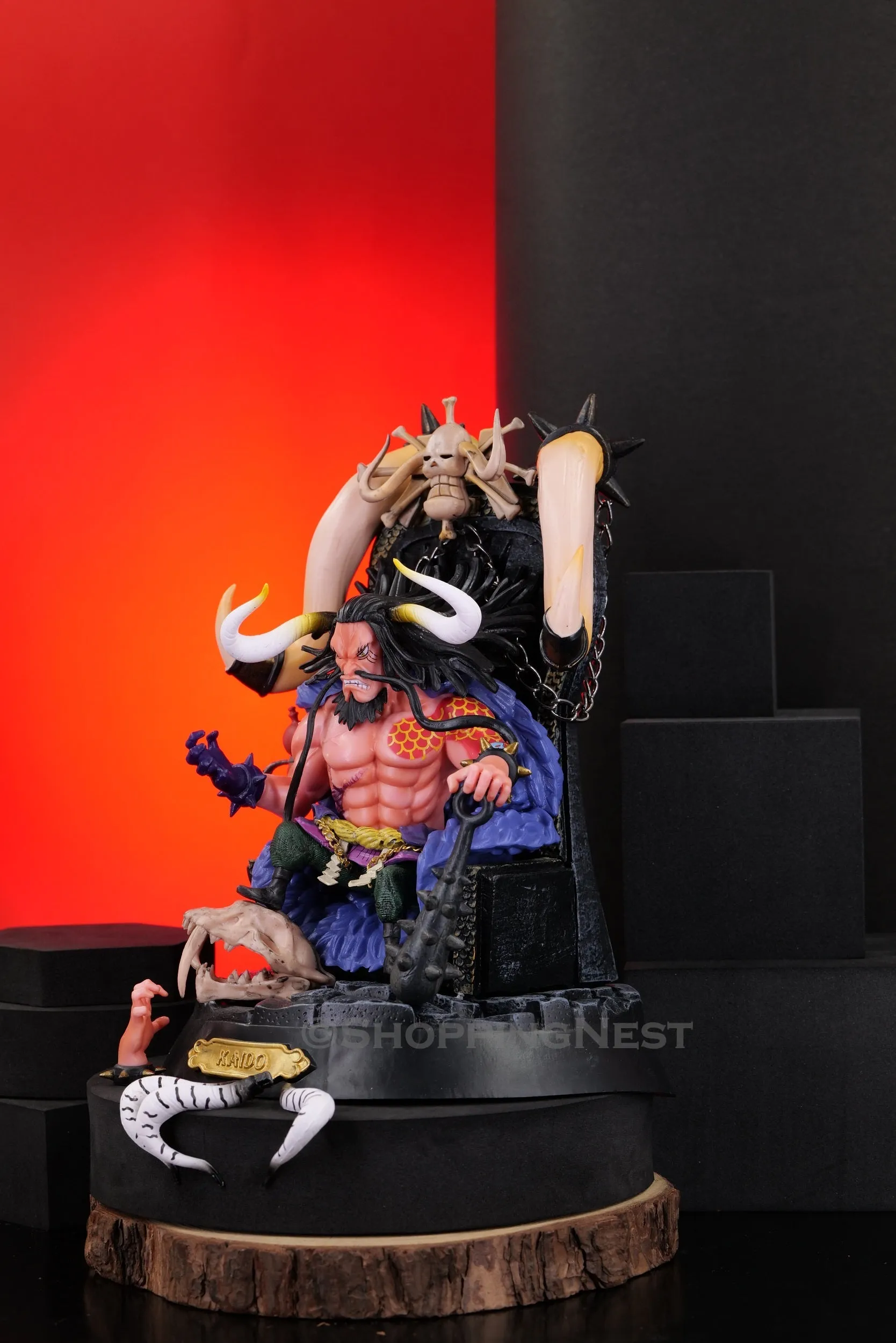 One Piece | Four Emperors Kaido On Throne Anime Action Figure | 23 Cm |