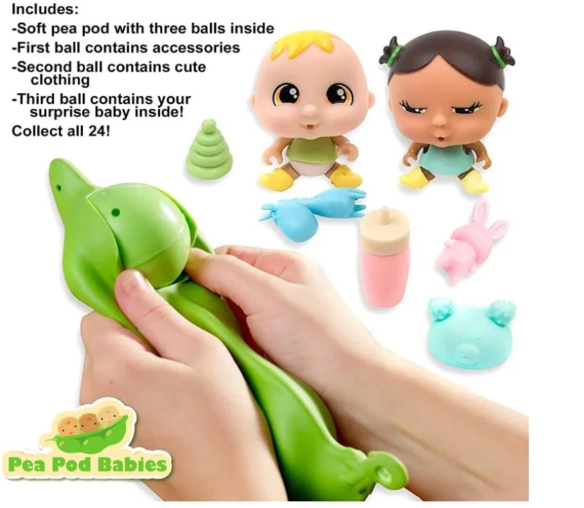 Pea Pod Babies Collectible Mystery Surprise Toy Baby & Accessories, Assorted
