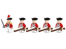 Revolutionary War - British Army - 5 Man Squad - Mil-Blox
