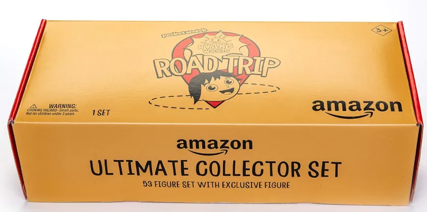 Ryan’s World Road Trip 53 pc Complete Figure Set   Bonus Figure, Mystery Figures For All 50 States, Ultra-Rare Figures, Surprise Exclusive Micro Figure, State Stickers, USA Map, [Amazon Exclusive]