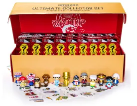 Ryan’s World Road Trip 53 pc Complete Figure Set   Bonus Figure, Mystery Figures For All 50 States, Ultra-Rare Figures, Surprise Exclusive Micro Figure, State Stickers, USA Map, [Amazon Exclusive]