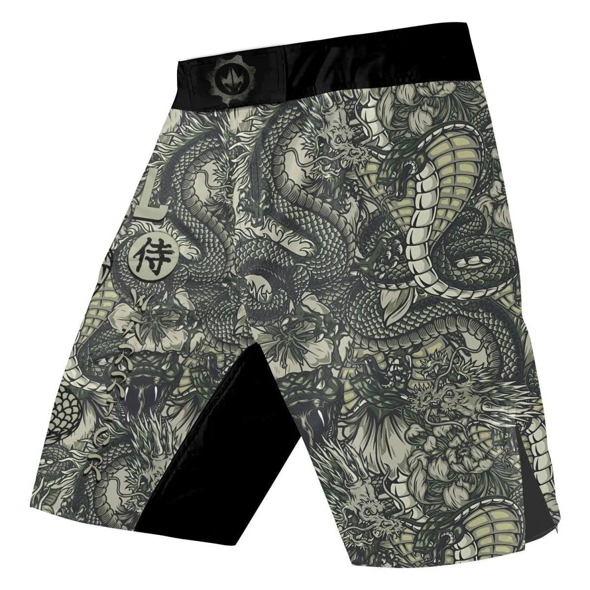 Samurai Cobra And Dragon Fight Shorts