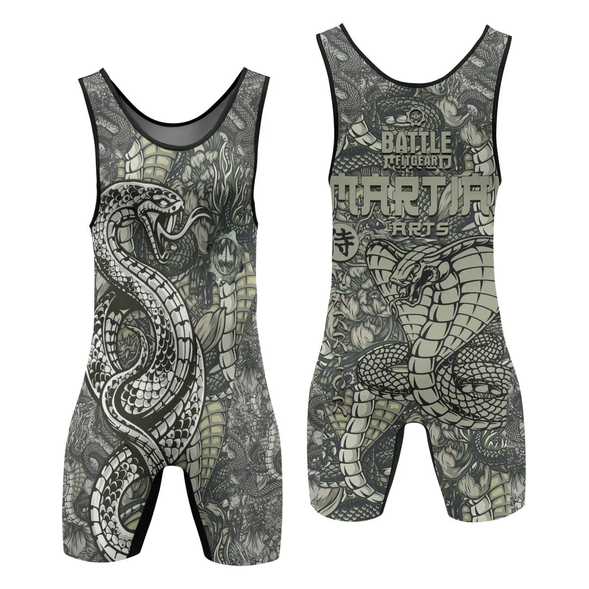 Samurai Cobra And Dragon Wrestling Singlets