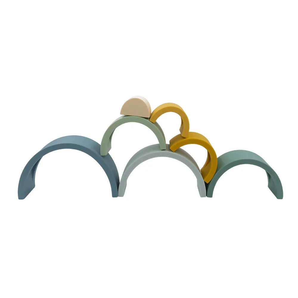 Silicone Rainbow Puzzle - Blue