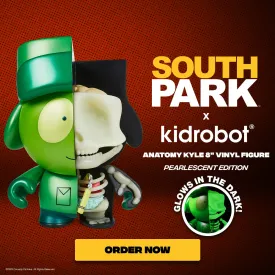 South Park Anatomy Kyle 8" Vinyl Figure - Kidrobot.com Pearlescent GID Exclusive (Limited Edition of 400)
