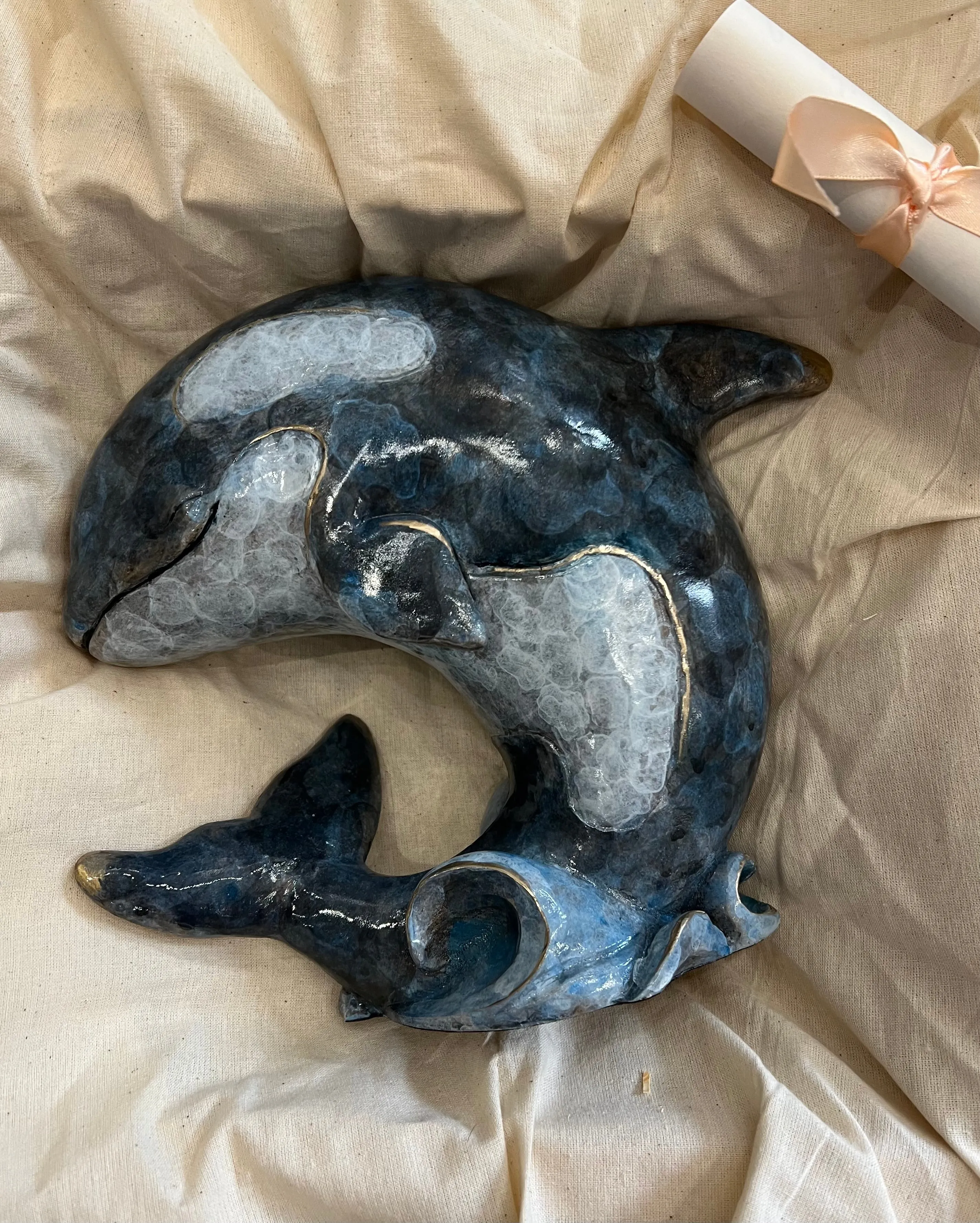 Spot the Whale Sculpture by Roxy Winterburn