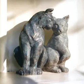 Sugar And Spice Cat Sculpture by Roxy Winterburn