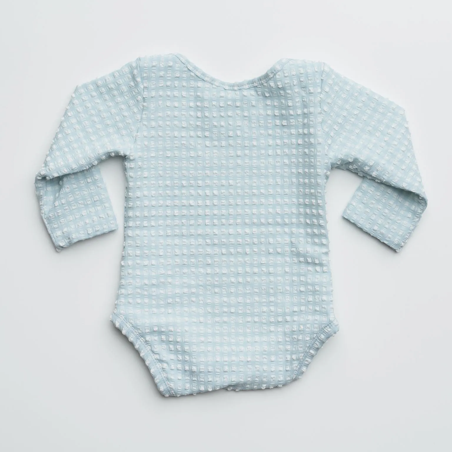 Swim Bodysuit in Aquamarine Gingham