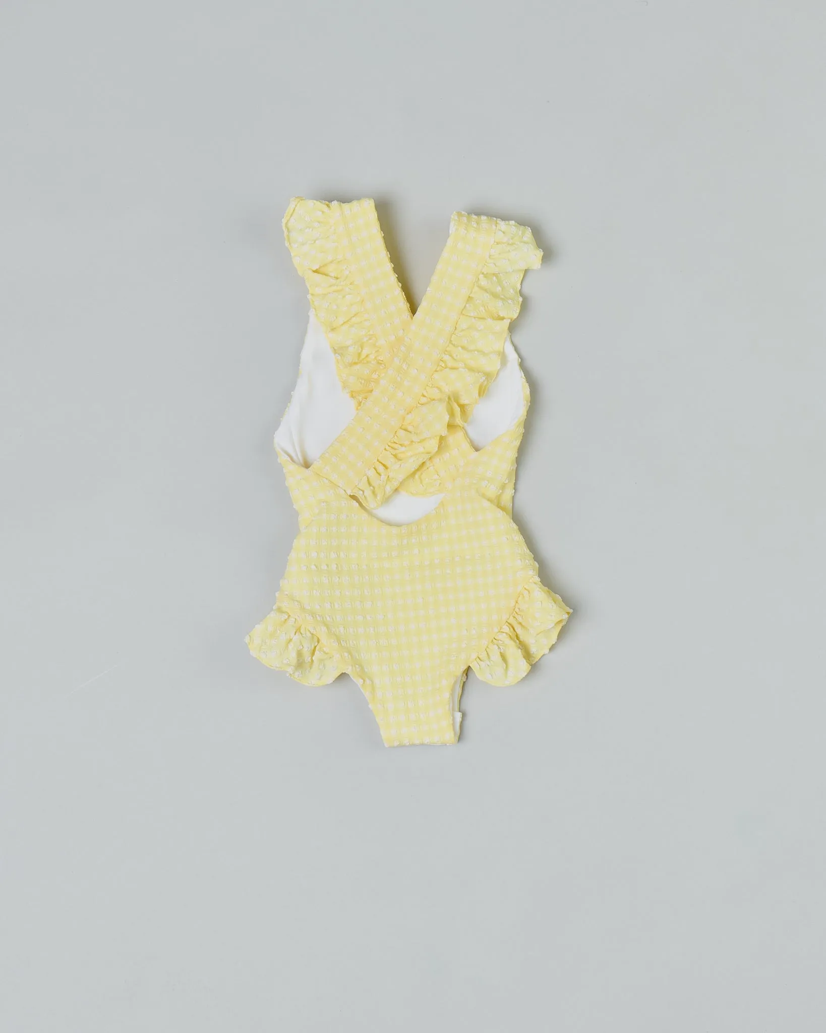 Tabitha Girls One Piece in Citrine Gingham