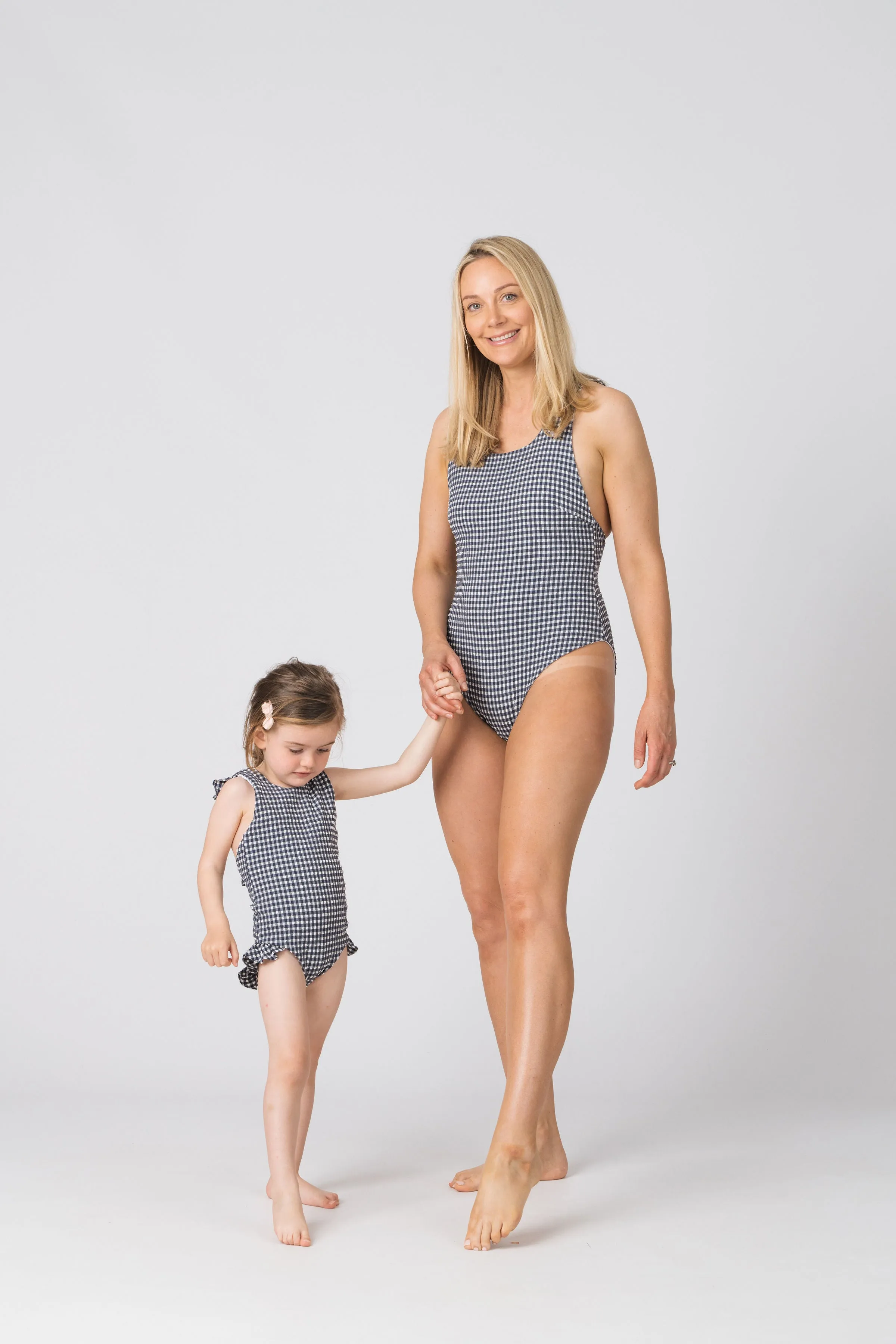 Tabitha Girls One Piece in Sapphire Gingham