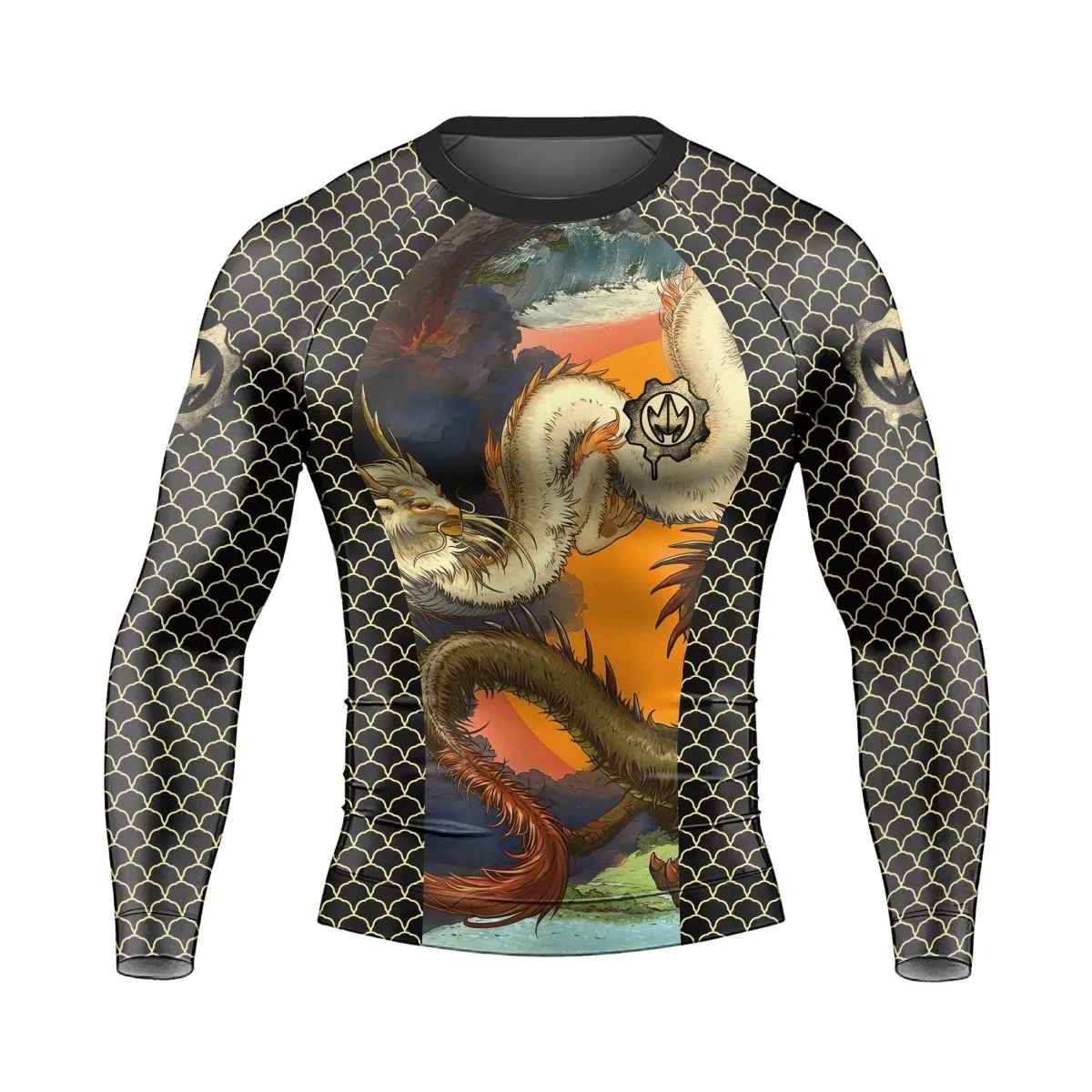 Twin Dragon Long Sleeve Rash Guard