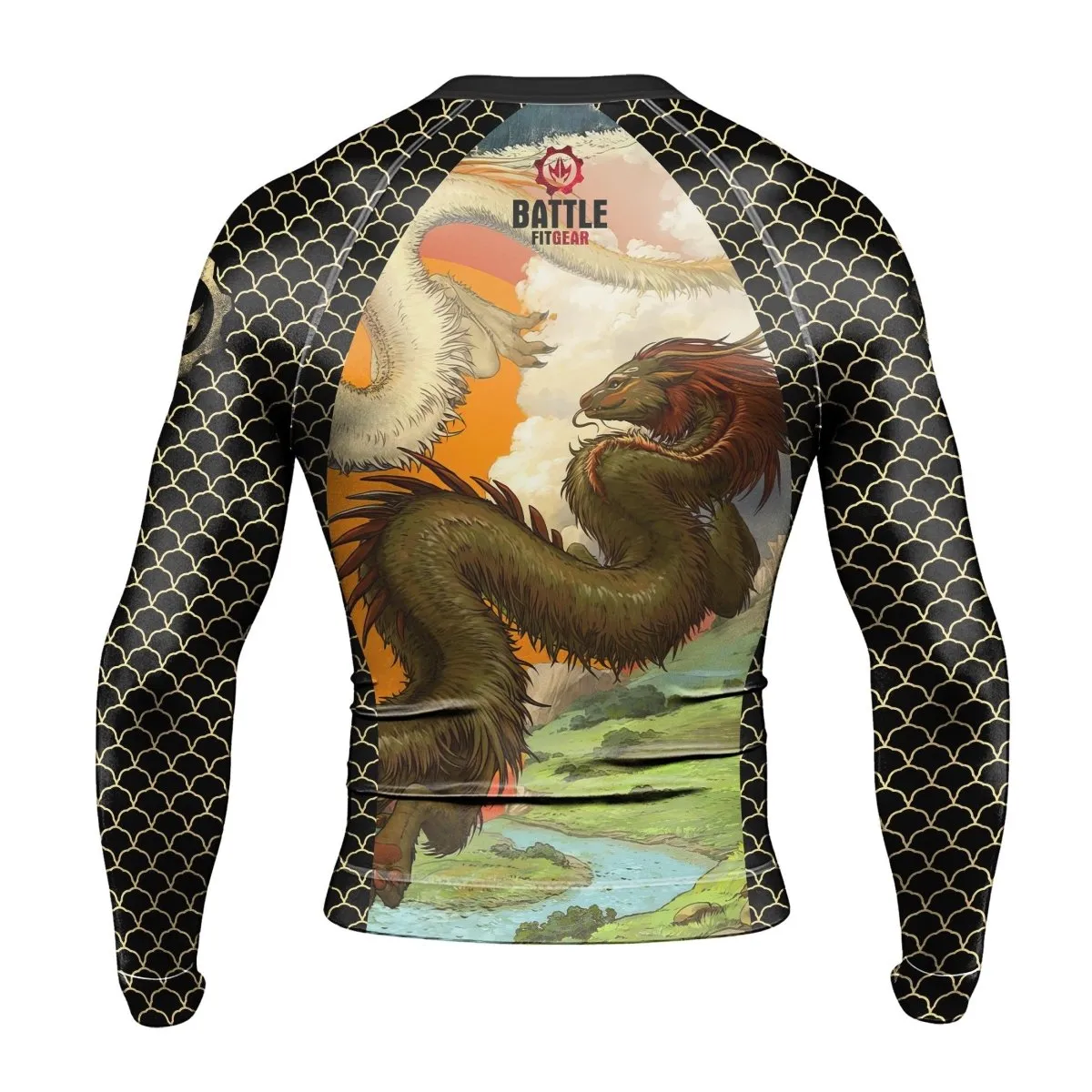 Twin Dragon Long Sleeve Rash Guard