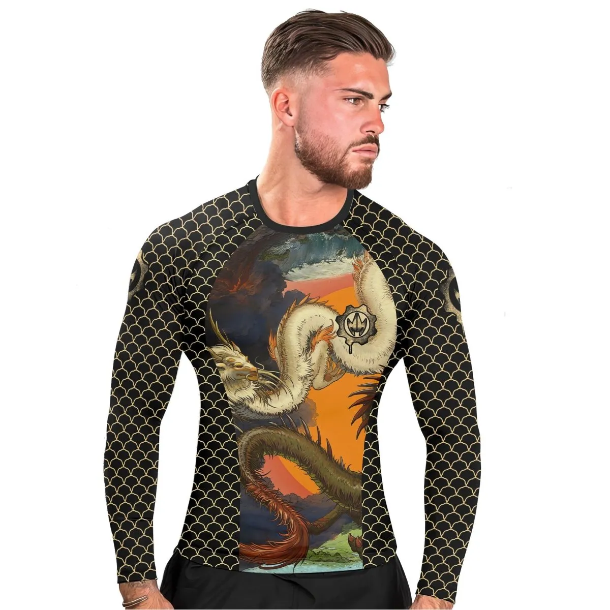 Twin Dragon Long Sleeve Rash Guard