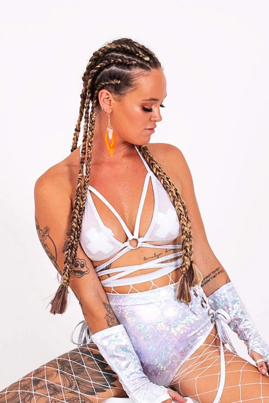 Ultra-Booty Lace-Up Holographic Hot Pants | 13 Colors