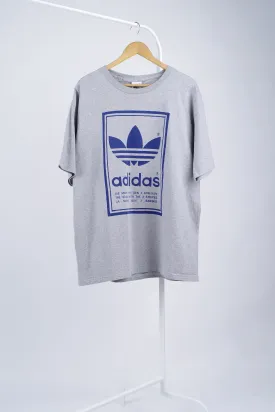 Vintage Made in USA Adidas Originals Gray T-shirt, Size men's L