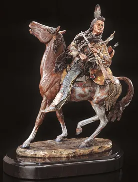 Visionary Chief and Horse Sculpture – Native American Art