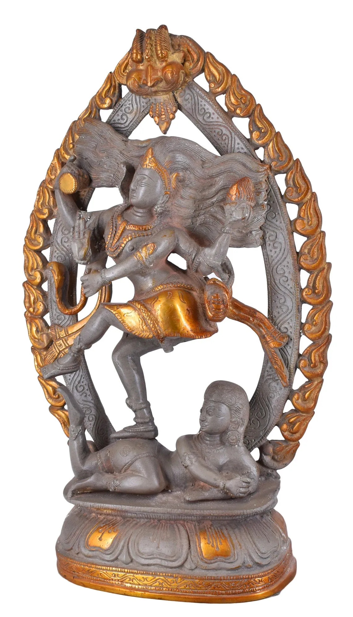 White Whale Brass Natraj Brass Statue, Nataraja - King of Dancers Hindu God Shiva for Home Temple Mandir