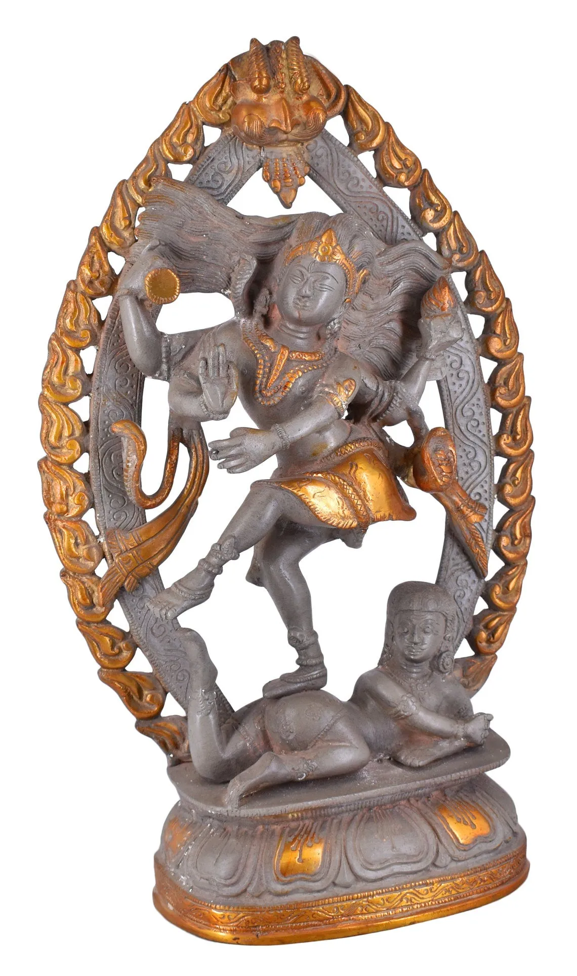 White Whale Brass Natraj Brass Statue, Nataraja - King of Dancers Hindu God Shiva for Home Temple Mandir