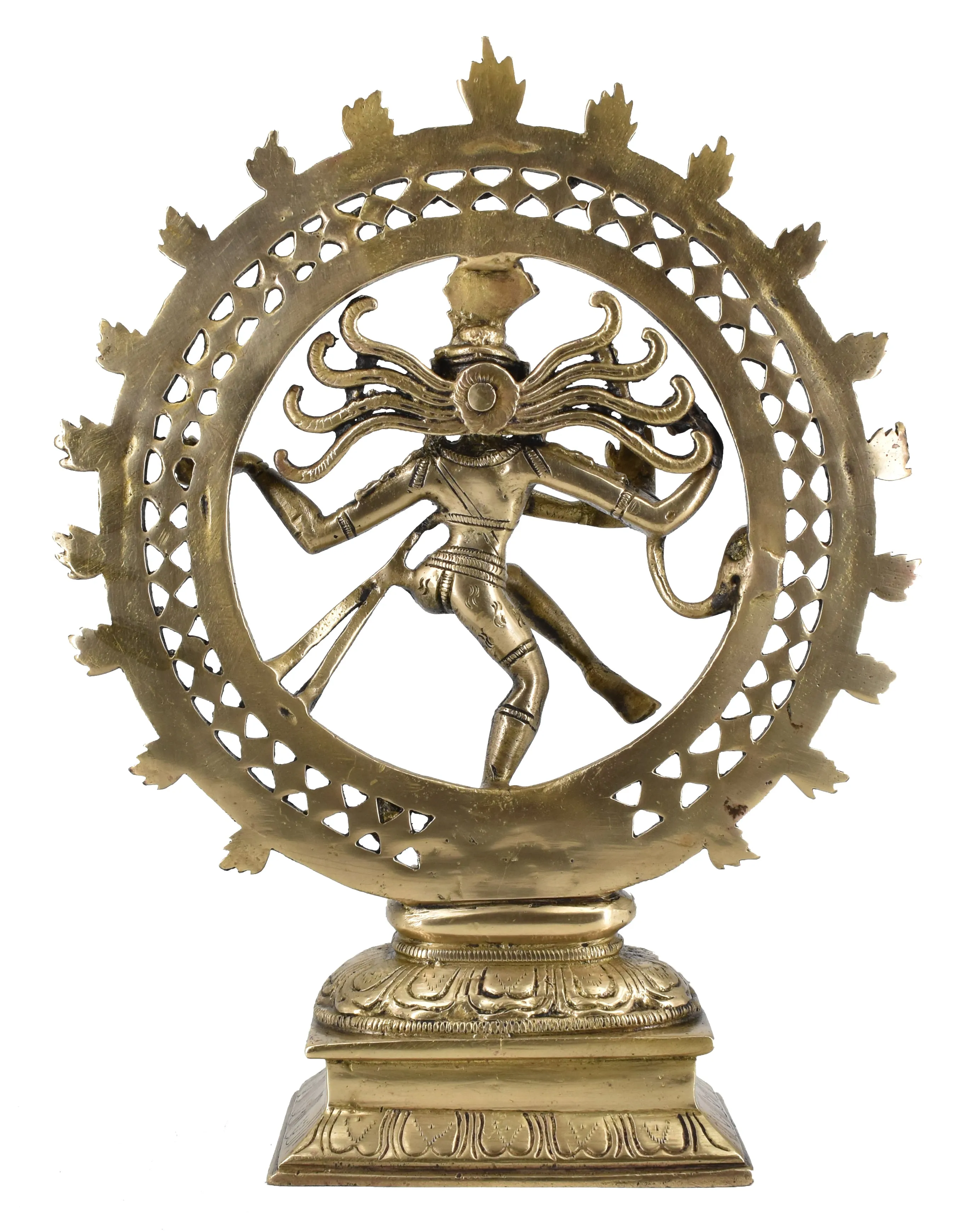 White Whale Natraj Brass Statue,Nataraja - King of Dancers Hindu God Shiva for Home Temple Mandir feng Shui Home Decorative Showpiece
