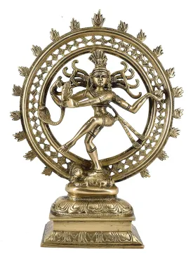 White Whale Natraj Brass Statue,Nataraja - King of Dancers Hindu God Shiva for Home Temple Mandir feng Shui Home Decorative Showpiece