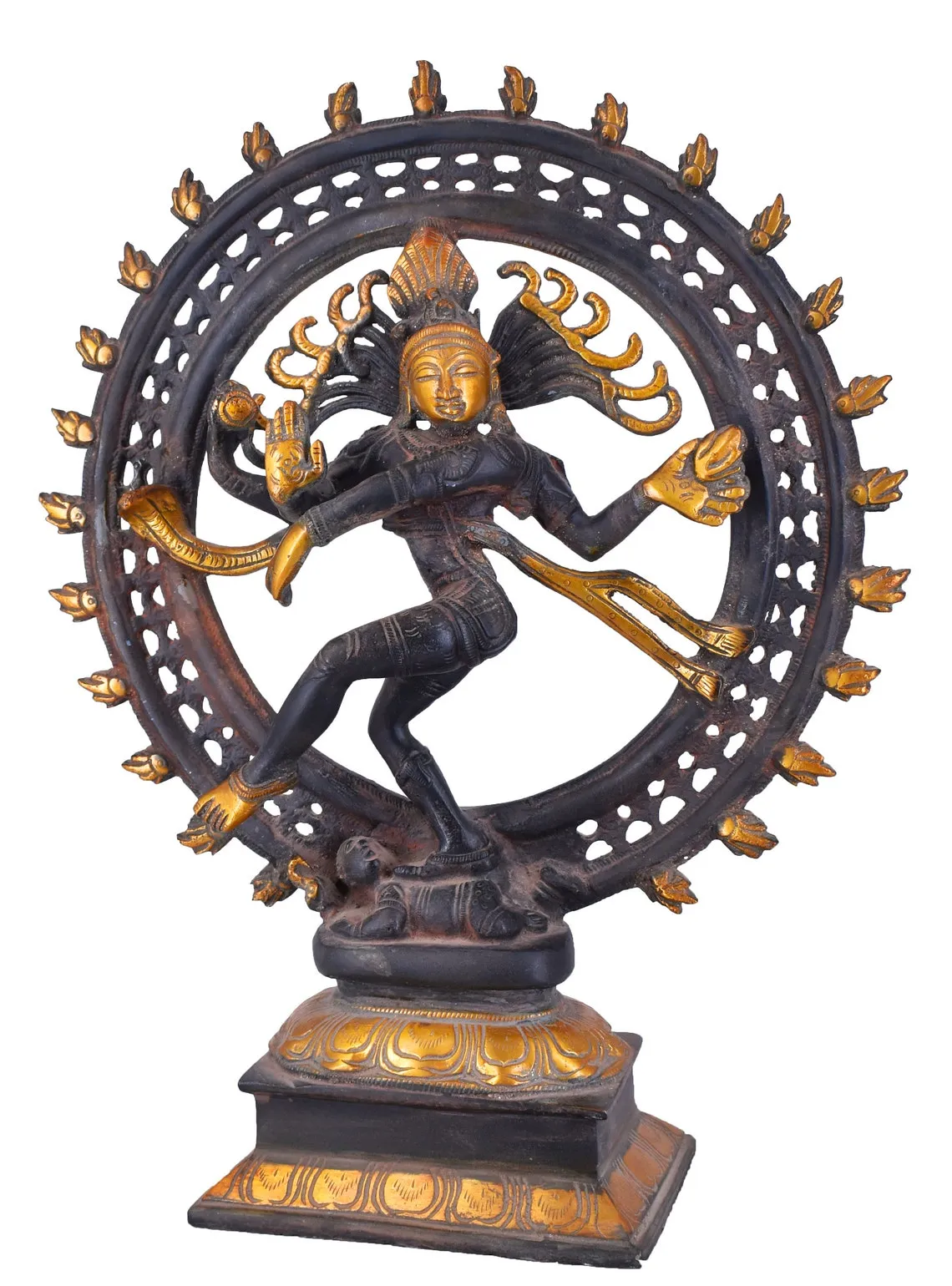 White Whale Natraj Brass Statue,Nataraja - King of Dancers Hindu God Shiva for Temple Mandir Home Decor