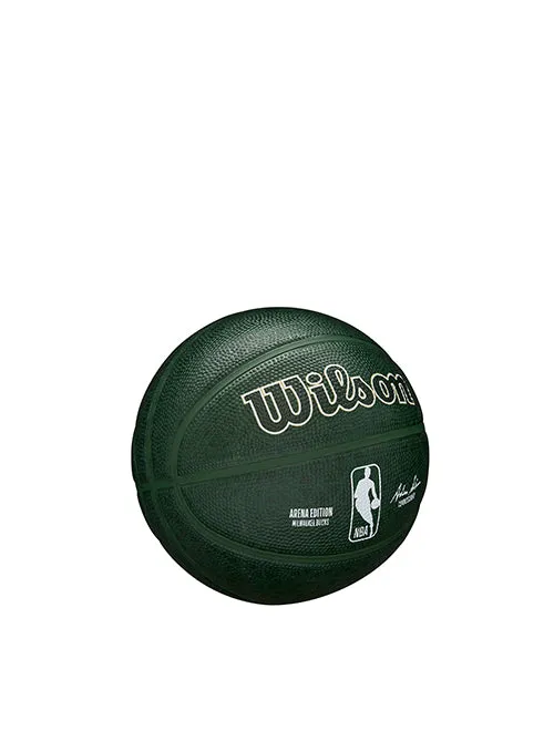 Wilson Forge Print Green Milwaukee Bucks Mini Basketball
