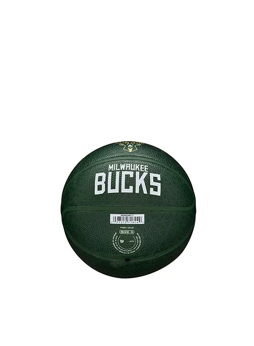 Wilson Forge Print Green Milwaukee Bucks Mini Basketball