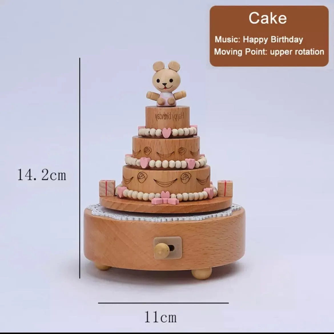Wooden Carousel Music Box