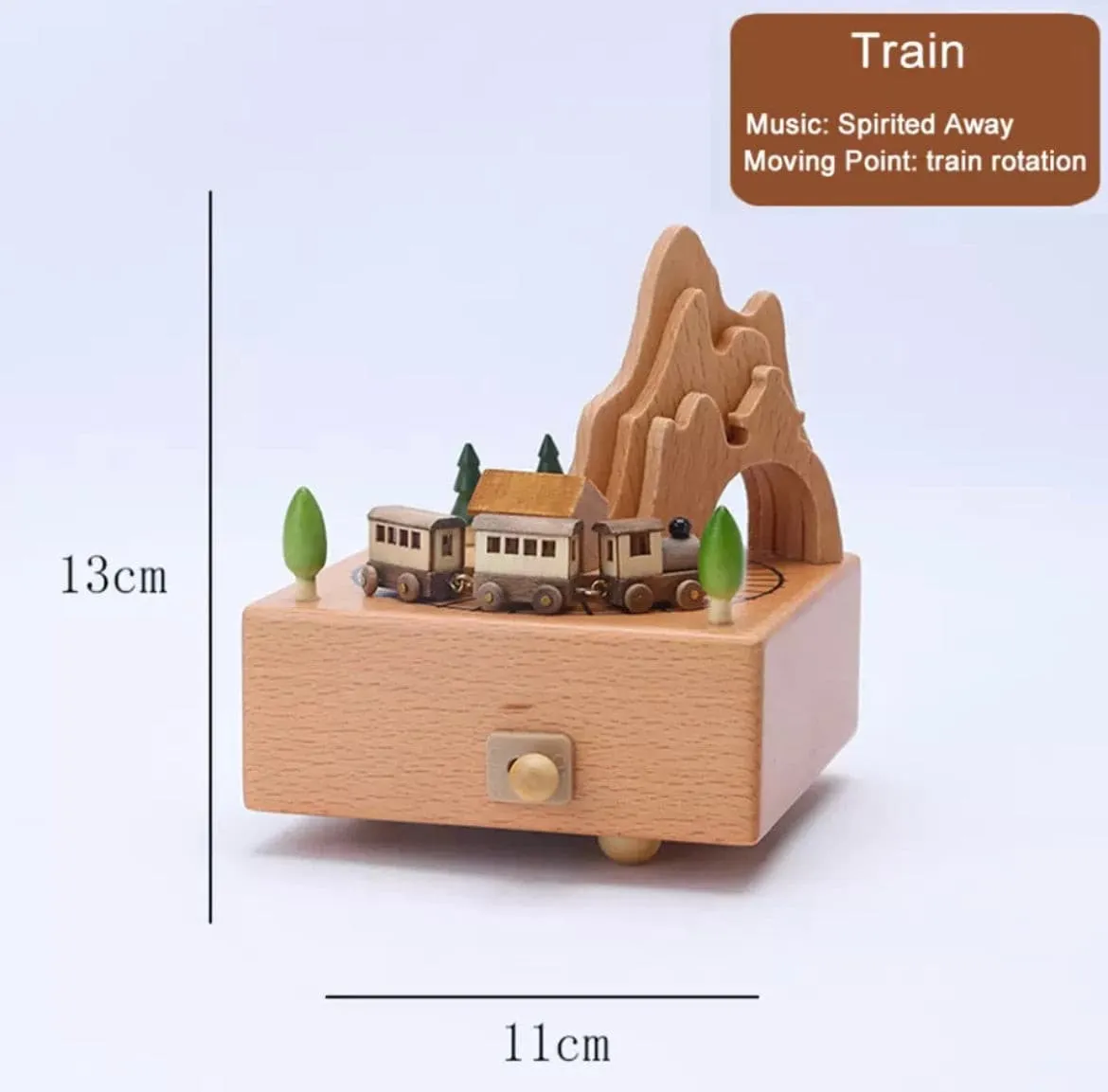 Wooden Carousel Music Box