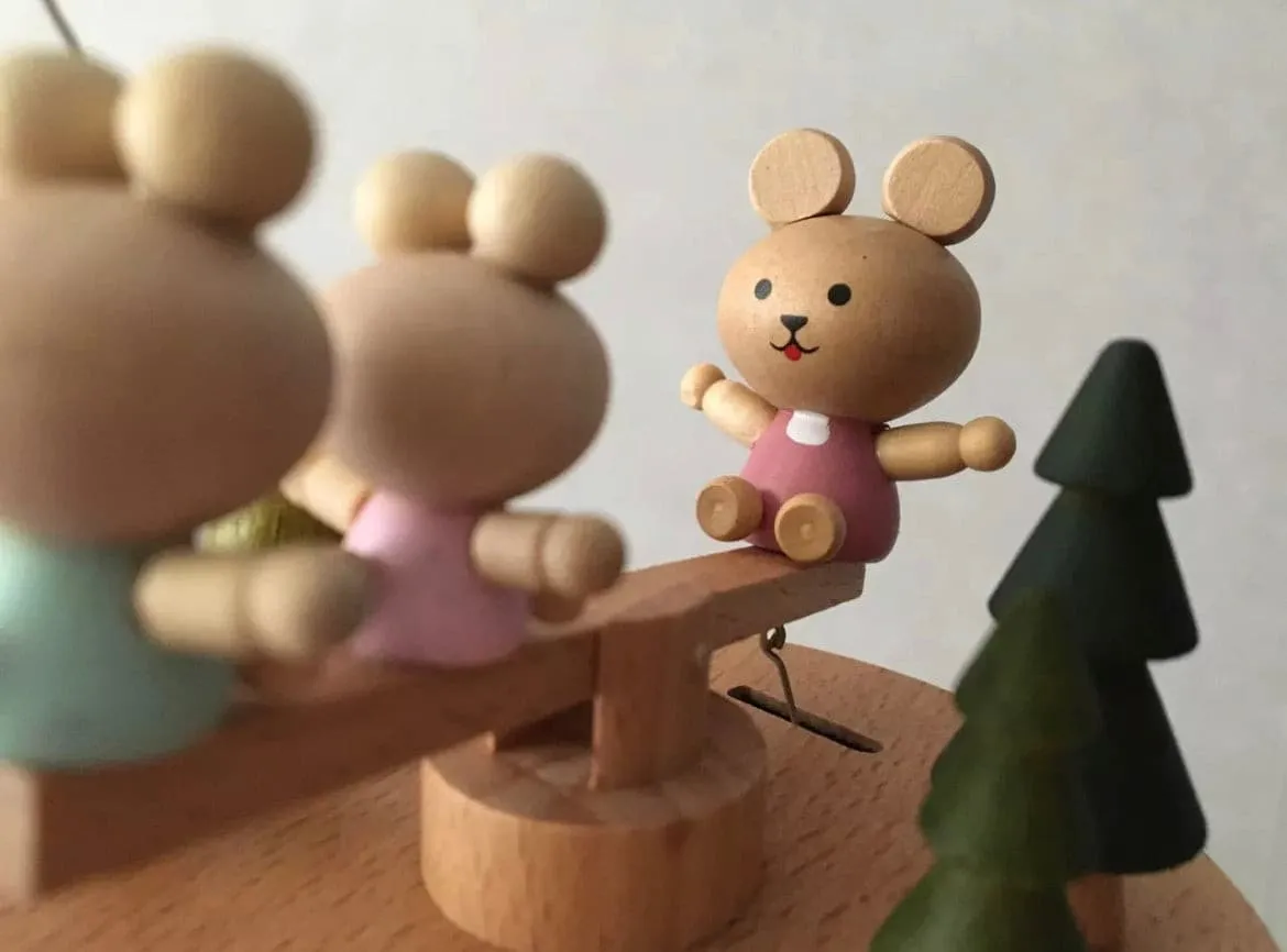 Wooden Carousel Music Box