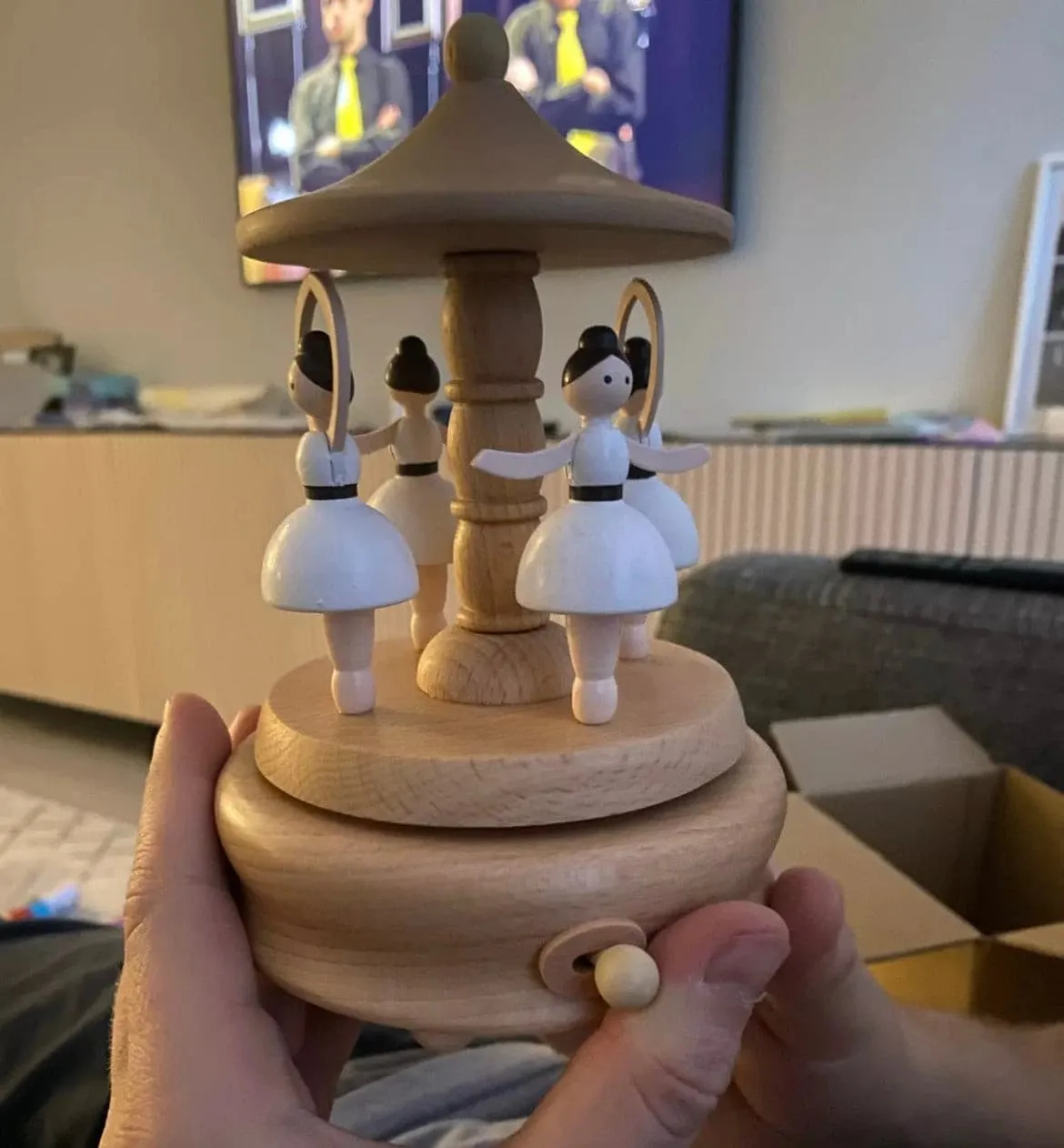 Wooden Carousel Music Box
