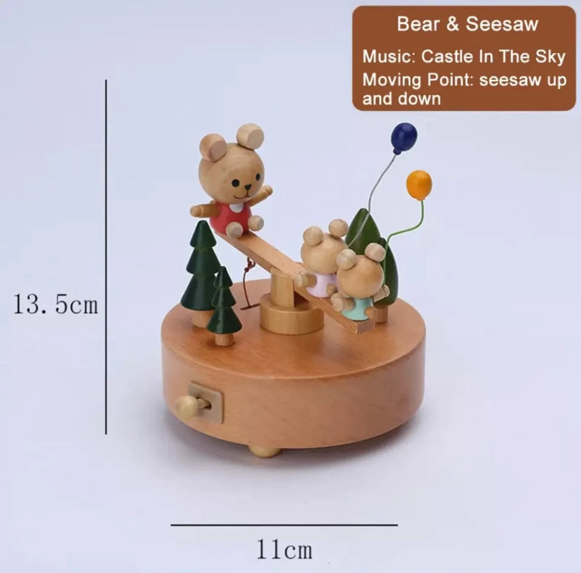 Wooden Carousel Music Box