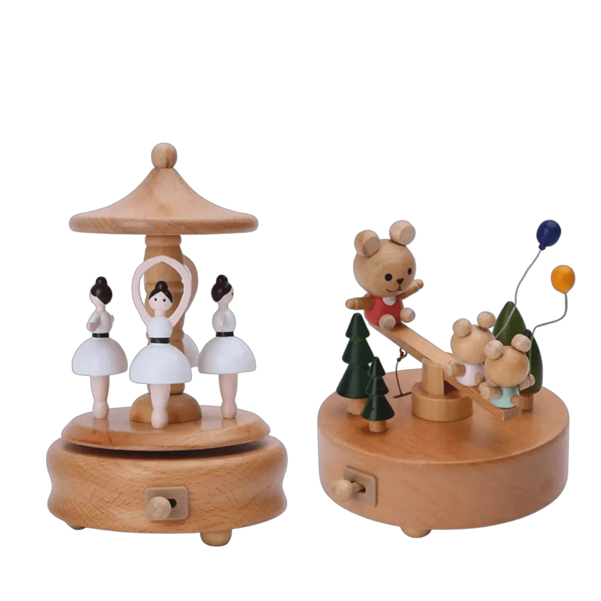 Wooden Carousel Music Box