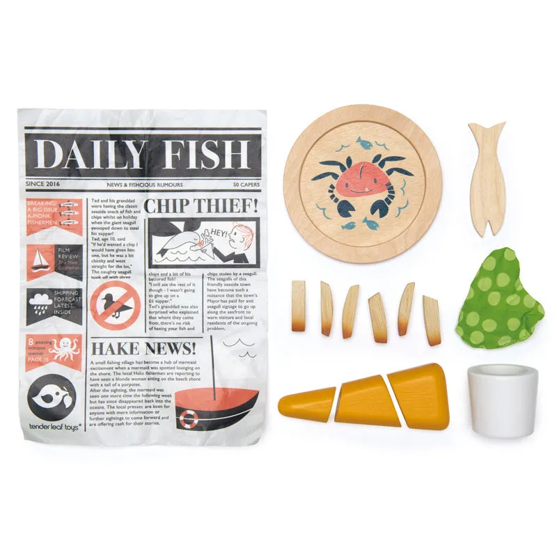 Wooden Fish and Chips Supper