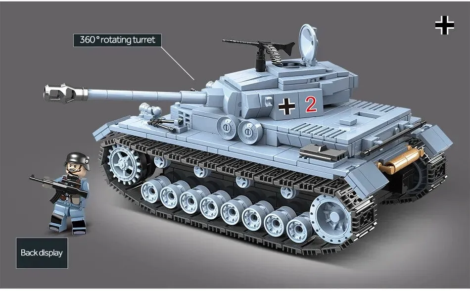 WWII - German Panzerkampfwagen IV Tank - Mil-Blox